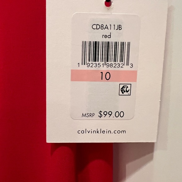 Calvin Klein, red size ten dress - Picture 5 of 5